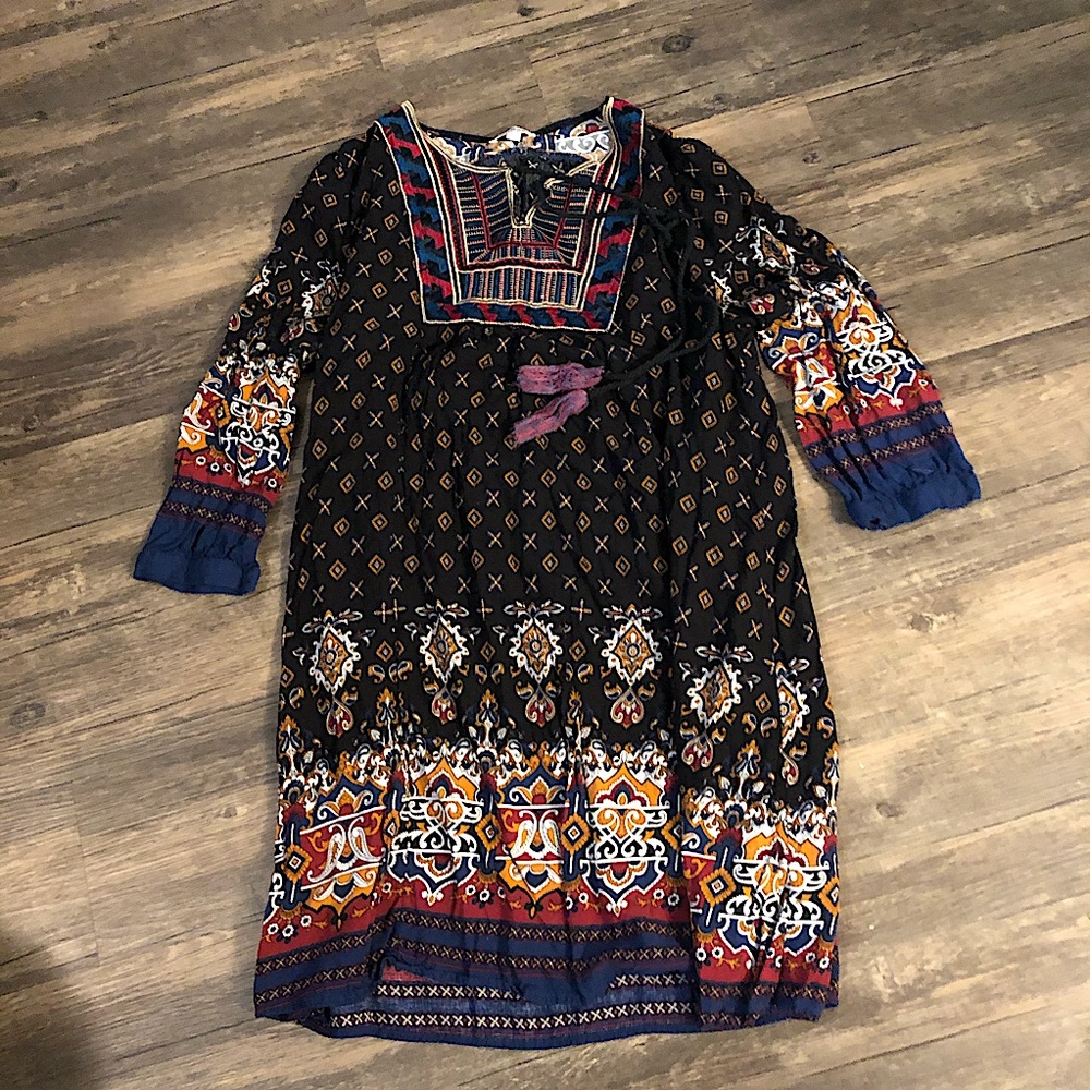 Umgee Boho Prairie Cottage Core Style Dress/Tunic Sz L